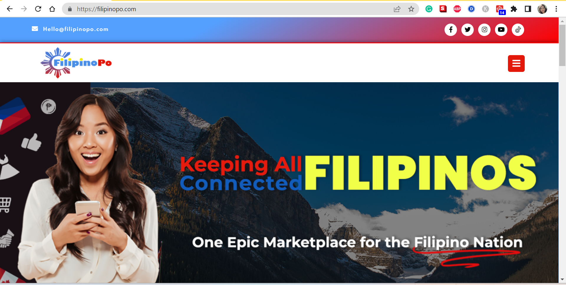 filipino website preview